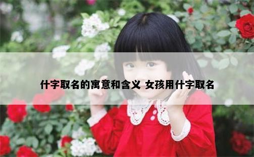 什字取名的寓意和含义 女孩用什字取名