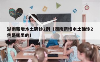 湖南新增本土确诊2例（湖南新增本土确诊2例是哪里的）