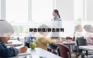 静态制度/静态原则