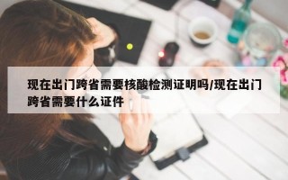 现在出门跨省需要核酸检测证明吗/现在出门跨省需要什么证件