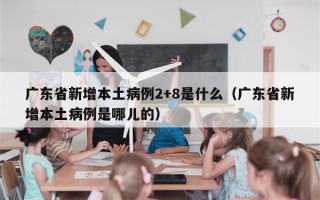 广东省新增本土病例2+8是什么（广东省新增本土病例是哪儿的）
