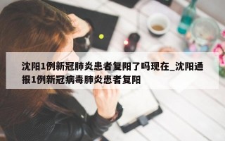 沈阳1例新冠肺炎患者复阳了吗现在_沈阳通报1例新冠病毒肺炎患者复阳