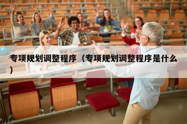 专项规划调整程序（专项规划调整程序是什么）